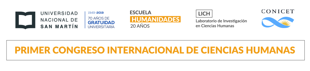 1º Congreso Internacional de Ciencias Humanas - Humanidades entre pasado y futuro.
										PANELLLLL.
															Escuela de Humanidades, Universidad Nacional de San Martín.
															6 al 8 de noviembre de 2019.
										Gral. San Martín, Argentina.